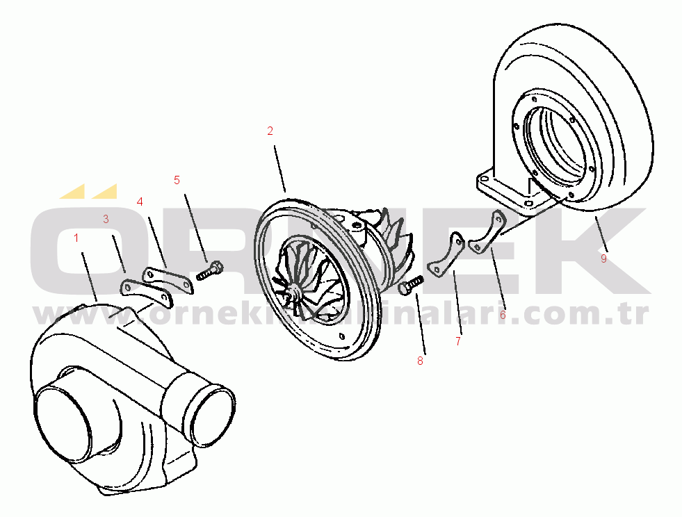 Komatsu PC200-5/LC-5 S/N A70001-UP TURBOCHARGER