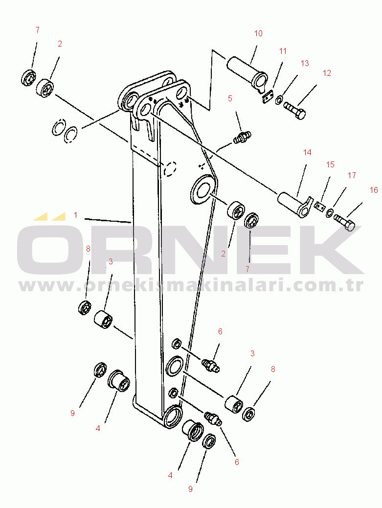 Komatsu PC200-6L/LC-6L S/N A80001-A82000 FIG NO. T1200-0102 SHORT ARM 1.8 M