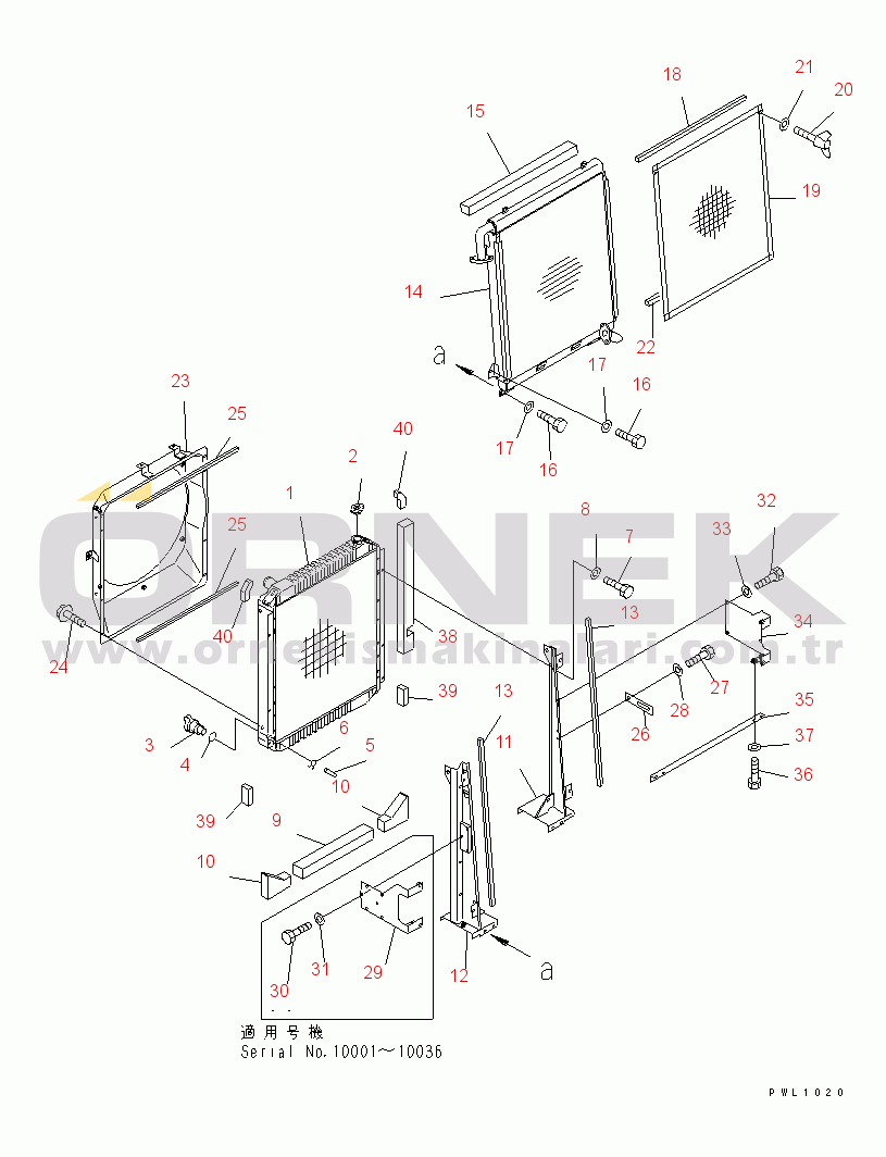 Komatsu PC200SC-6 S/N 10001-UP COOLING (RADIATOR) (WITH AIR CONDITIONER)