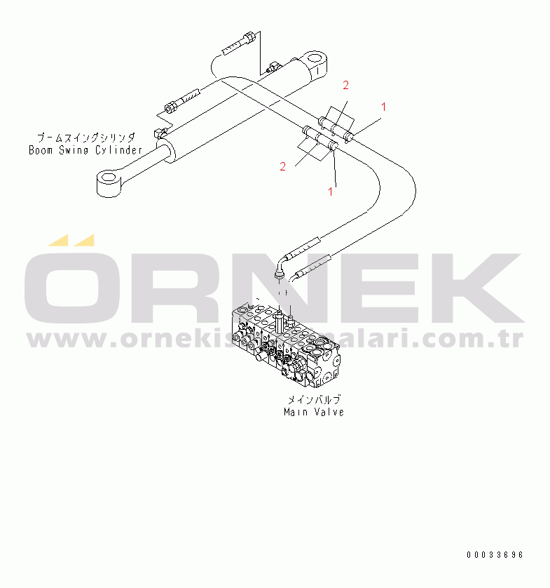 Komatsu PC20MR-1 S/N 10001-UP (KUC Stan.) ACTUATOR LINE (PIPING RELATED PARTS)