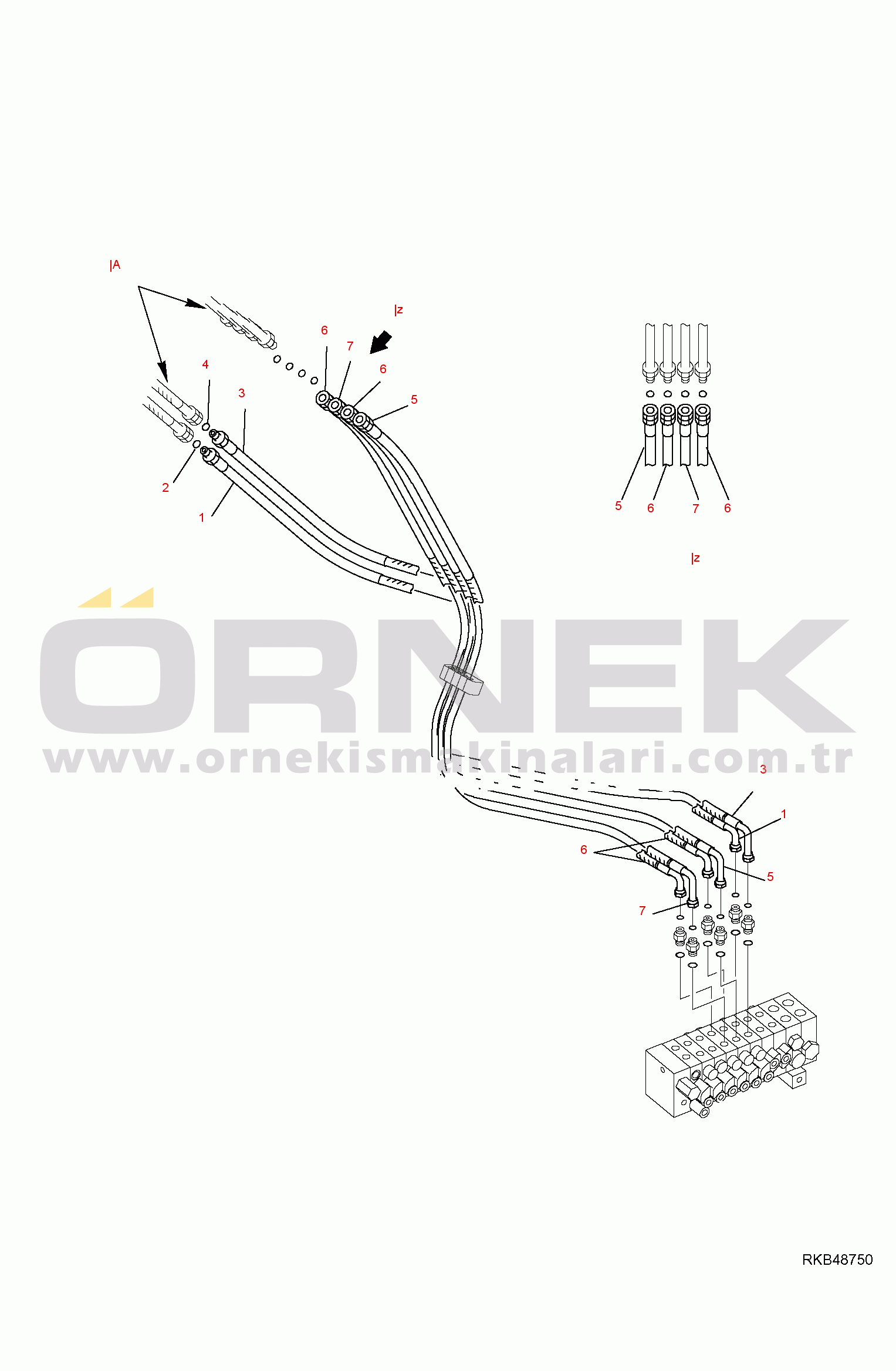 Komatsu PC20MR-2 S/N F00003 AND UP HYDRAULIC PIPING (ACTUATOR LINE)