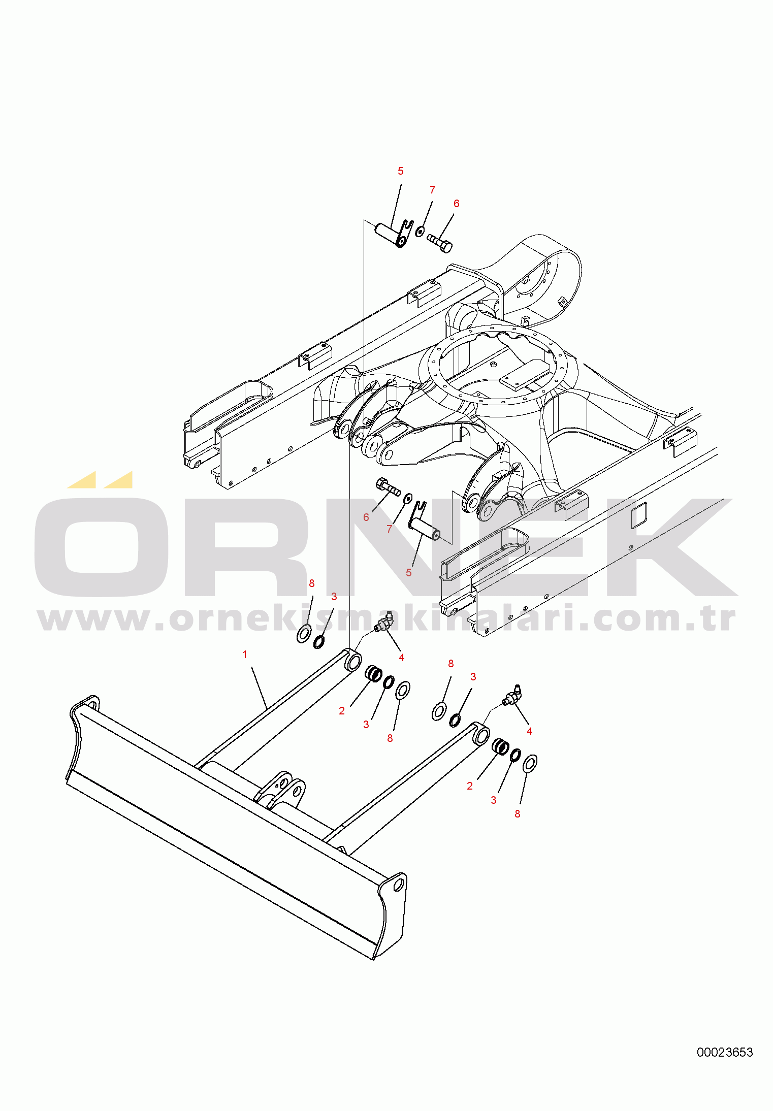 Komatsu PC20MR-2 S/N F00003 AND UP BLADE (1/2)