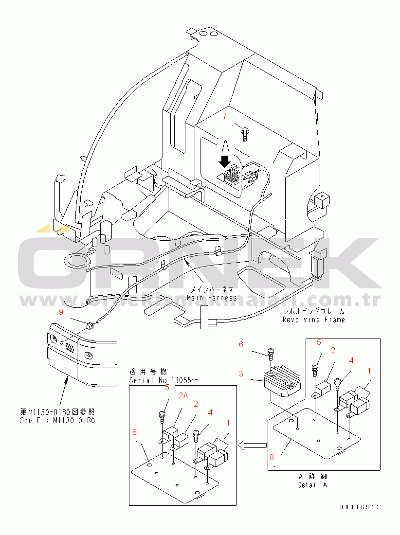 Komatsu PC20MRX-1 S/N 10001-UP (KUE Spec.) WIRING HARNESS (2/2)