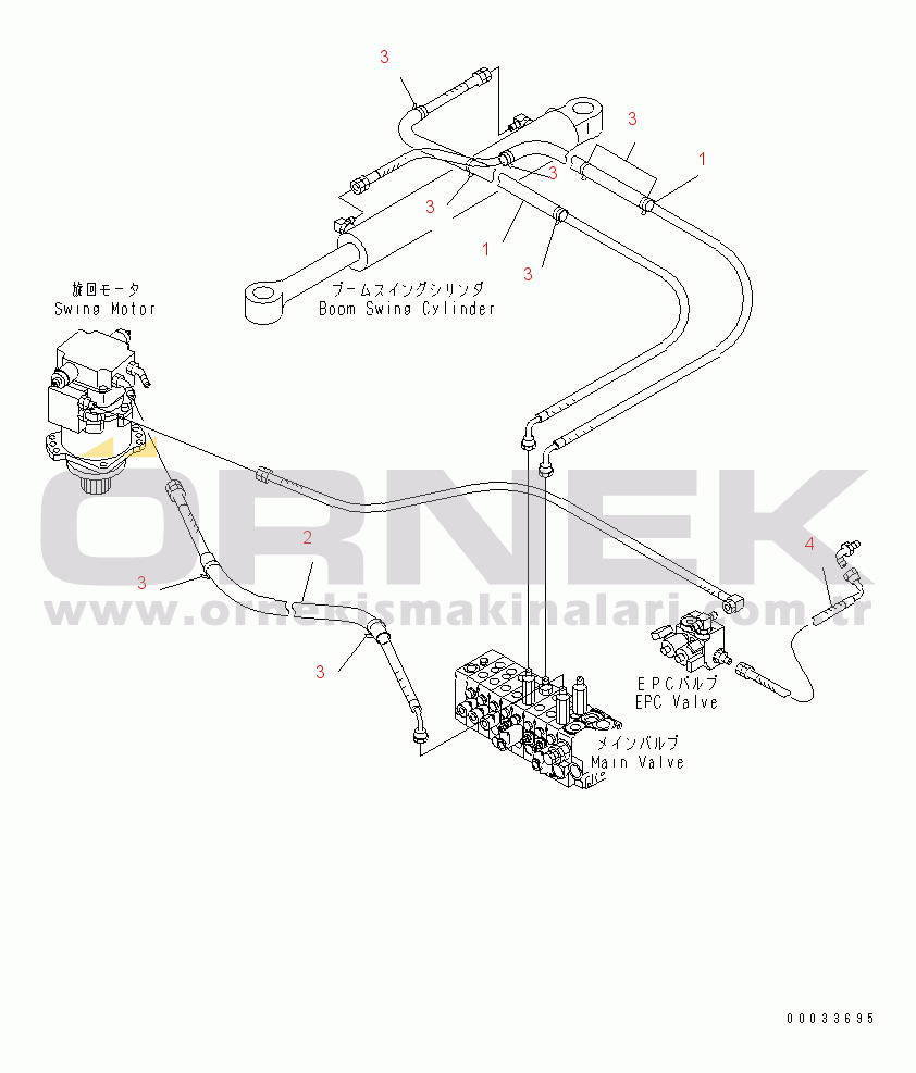 Komatsu PC20MRX-1 S/N 10001-UP (KUE Spec.) ACTUATOR LINE (PIPING RELATED PARTS)