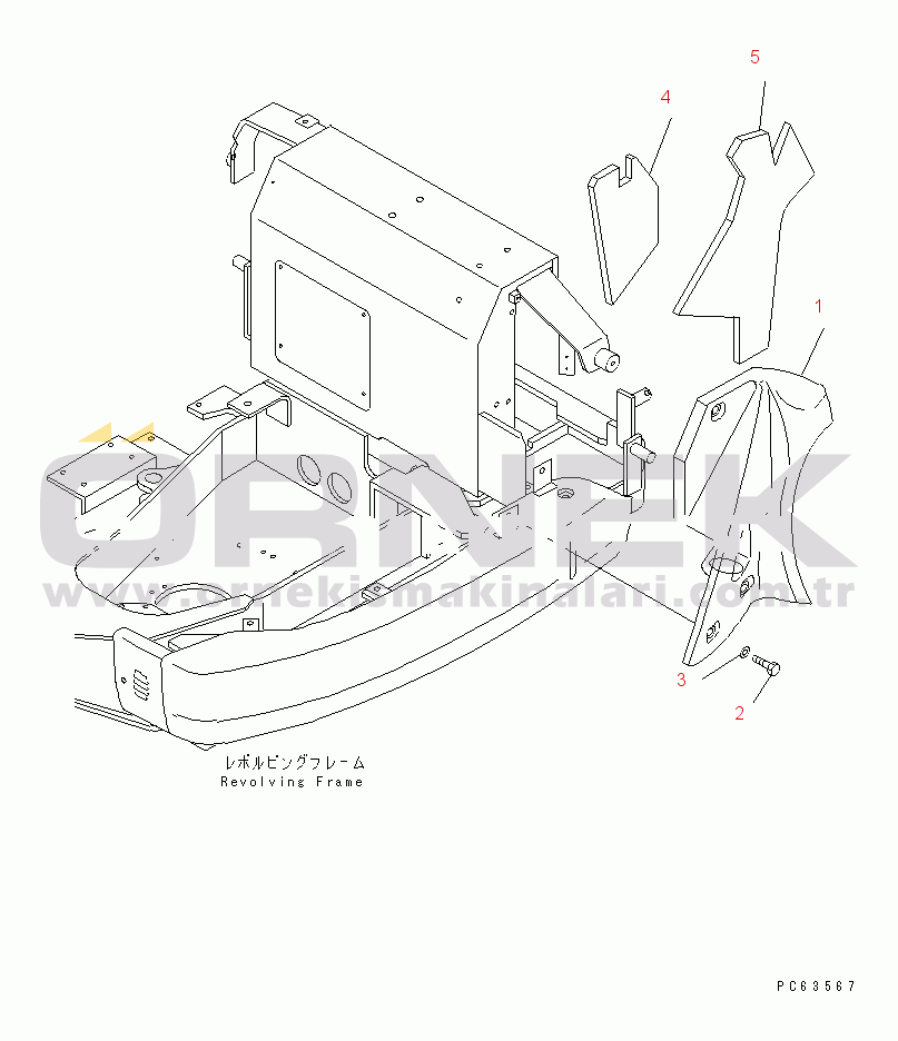 Komatsu PC20R-8 S/N 10001-UP ENGINE HOOD (4/4)