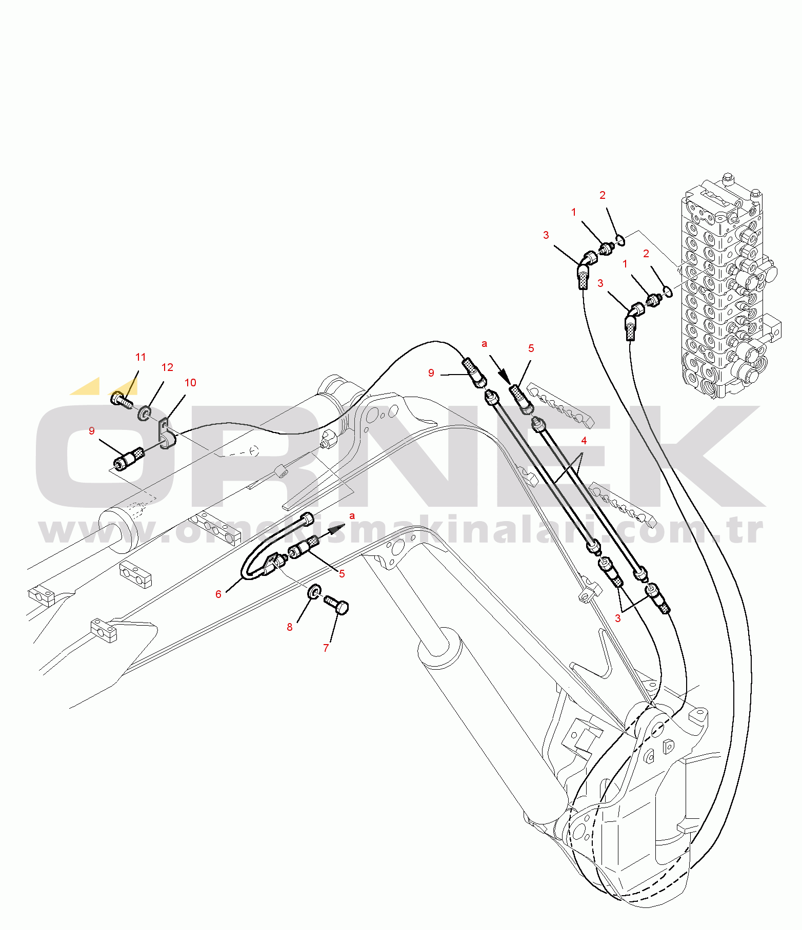 Komatsu PC20R-8 S/N F30001-UP HYDRAULIC PIPING (ARM CYLINDER LINE)