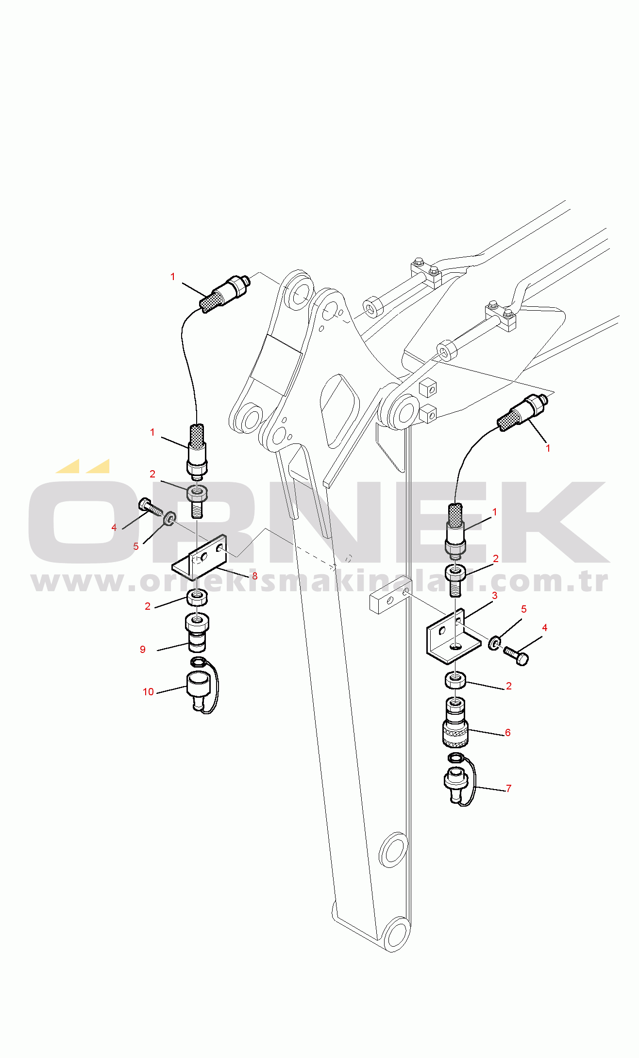 Komatsu PC20R-8 S/N F30001-UP HYDRAULIC PIPING (ATTACHMENT LINE) (3/3)