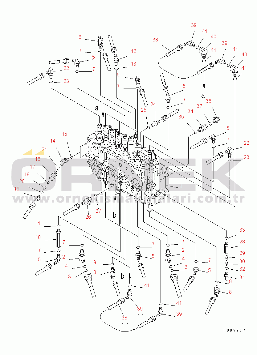 Komatsu PC210LC-6G S/N 30001-UP MAIN VALVE (VALVE) (2 ACTUATOR)(#30916-31198)