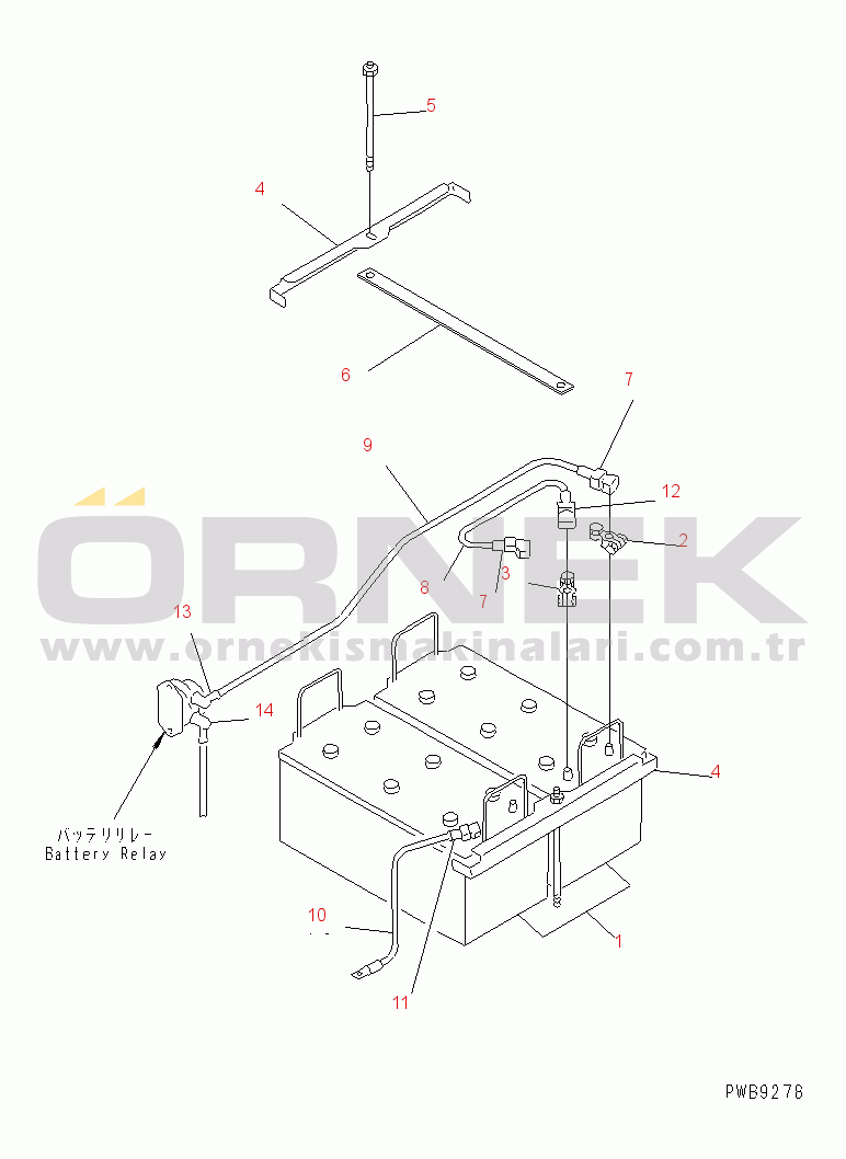 Komatsu PC210LC-6K S/N K30001-UP BATTERY (LARGE CAPACITY)(#K32000-)