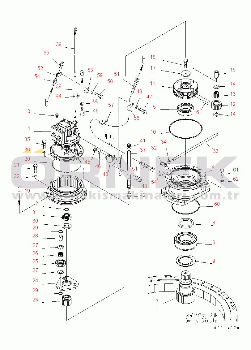 Komatsu PC210LC-7-DA S/N 40001-UP SWING MACHINERY(#40292-40324)