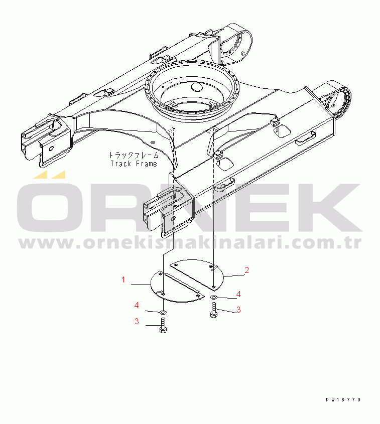 Komatsu PC210LC-7-DA S/N 40001-UP UNDER COVER (FOR TRACK FRAME)