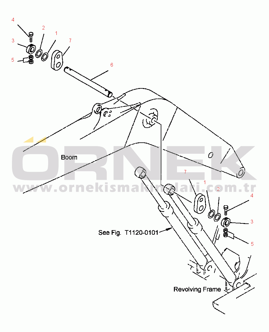 Komatsu PC210LC-6L S/N A80001-UP FIG NO. T1125-0102 BOOM SLING
