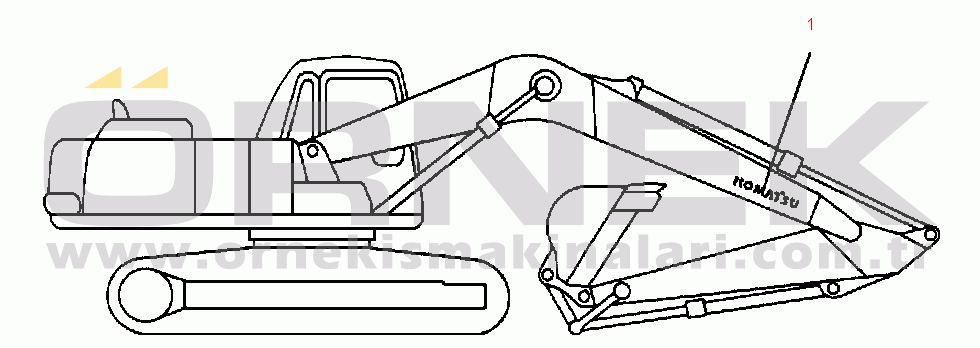 Komatsu PC210LC-6L S/N A80001-UP FIG NO. U0510-0101 PLATE (BOOM SIDE)