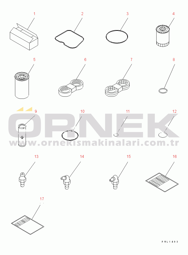 Komatsu PC210LC-6 S/N 30001-UP SPARE PARTS (SANDY AND DUSTY TERRAIN SPEC.)(#31484-)