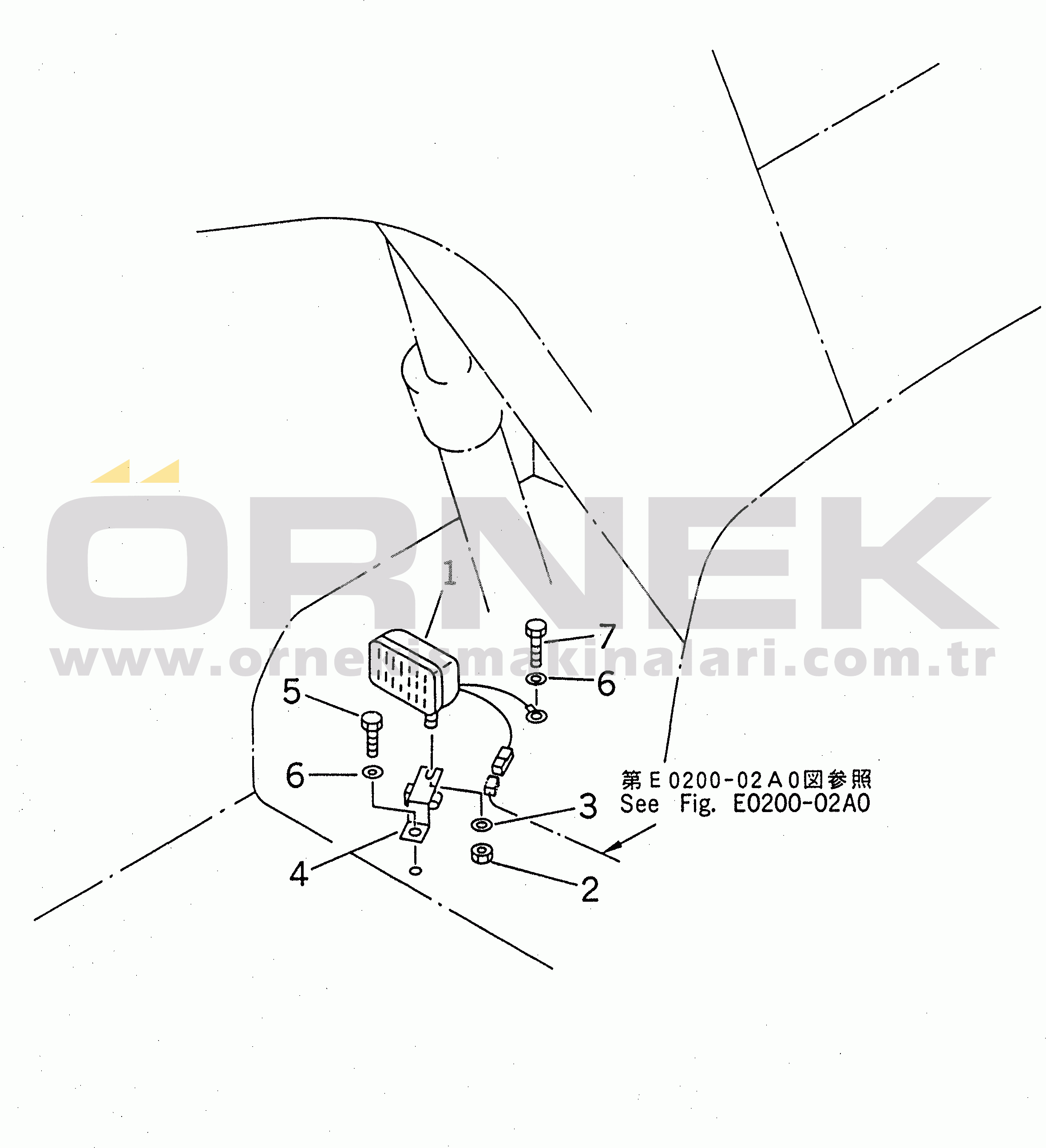 Komatsu PC210LC-6 S/N 30001-UP WIRING (WORKING LAMP¤ FRONT)(#30001-30915)