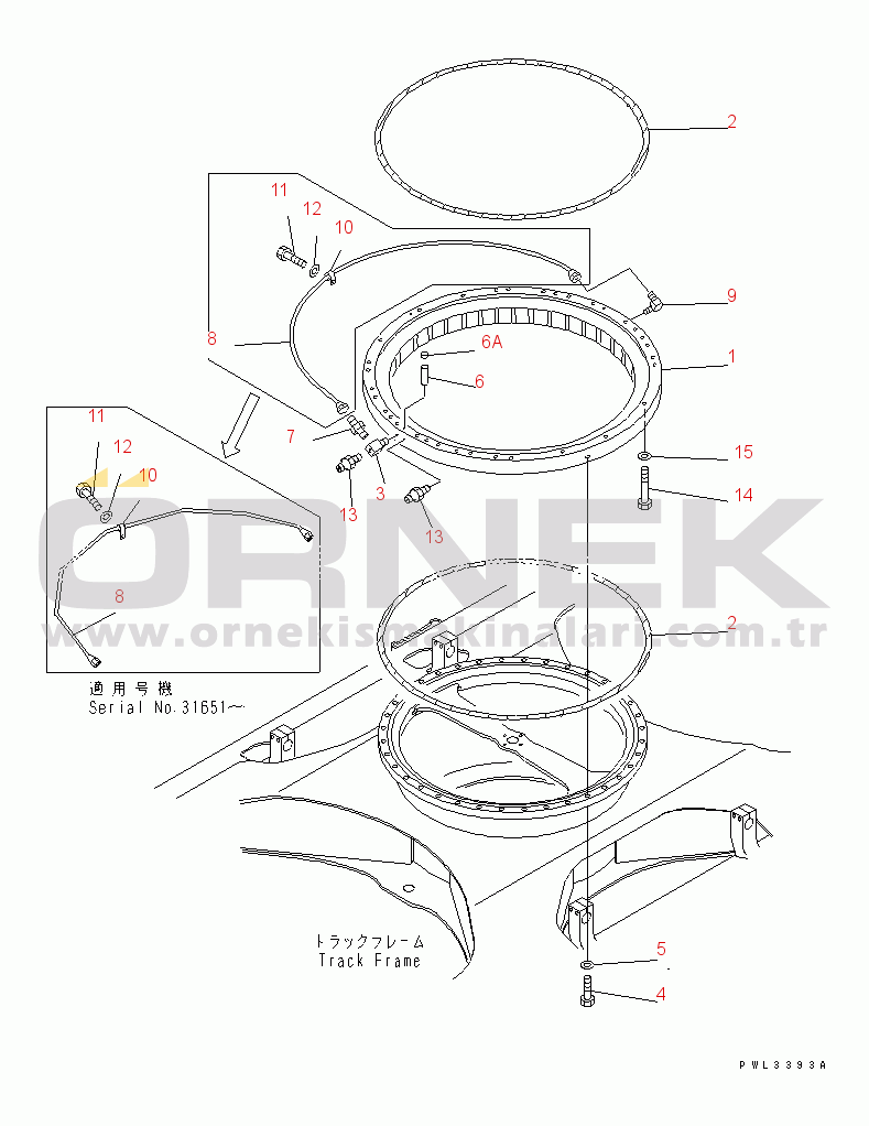 Komatsu PC210LC-6 S/N 30001-UP SWING CIRCLE
