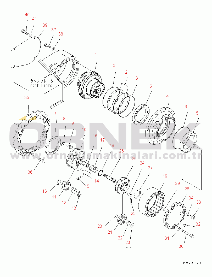 Komatsu PC210LC-6 S/N 30001-UP FINAL DRIVE (TRAVEL SPEED 3RD)(#30690-)