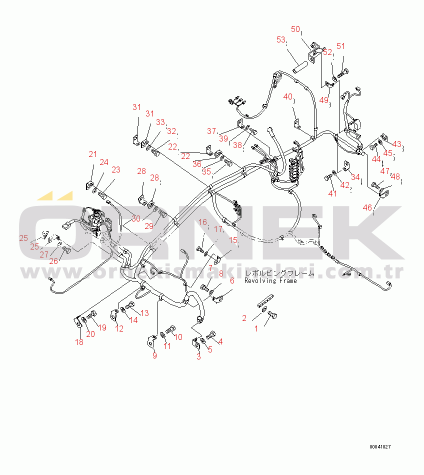 Komatsu PC210NLC-8K S/N K50001-UP WIRING (MAIN HARNESS) (HARNESS AND CLIP)