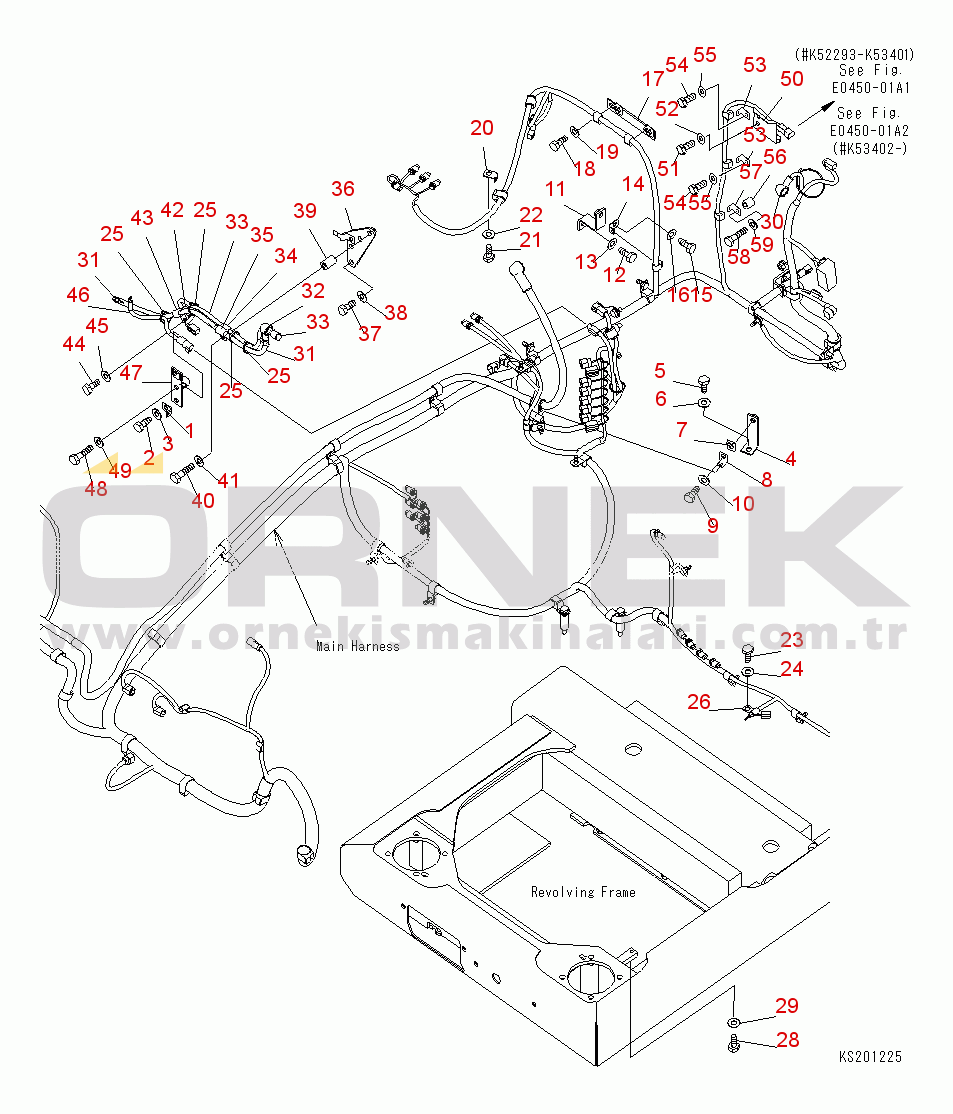 Komatsu PC210NLC-8K S/N K50001-UP WIRING (MAIN HARNESS) (CLIP) (2/2)