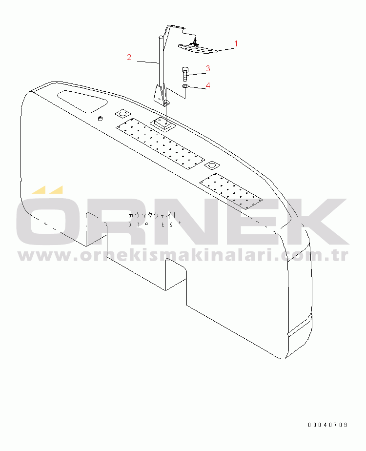 Komatsu PC210NLC-8K S/N K50001-UP COUNTER WEIGHT MIRROR