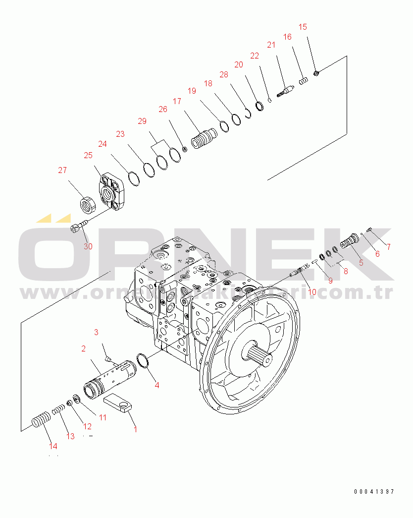 Komatsu PC210NLC-8K S/N K50001-UP MAIN PUMP (4/11)
