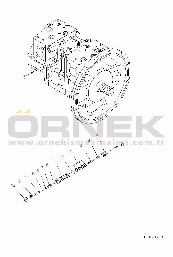 Komatsu PC210NLC-8K S/N K50001-UP MAIN PUMP (10/11)