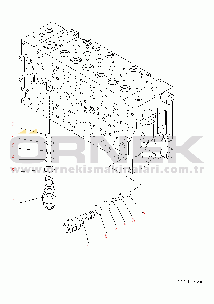 Komatsu PC210NLC-8K S/N K50001-UP MAIN VALVE (1-ACTUATOR) (8/19)