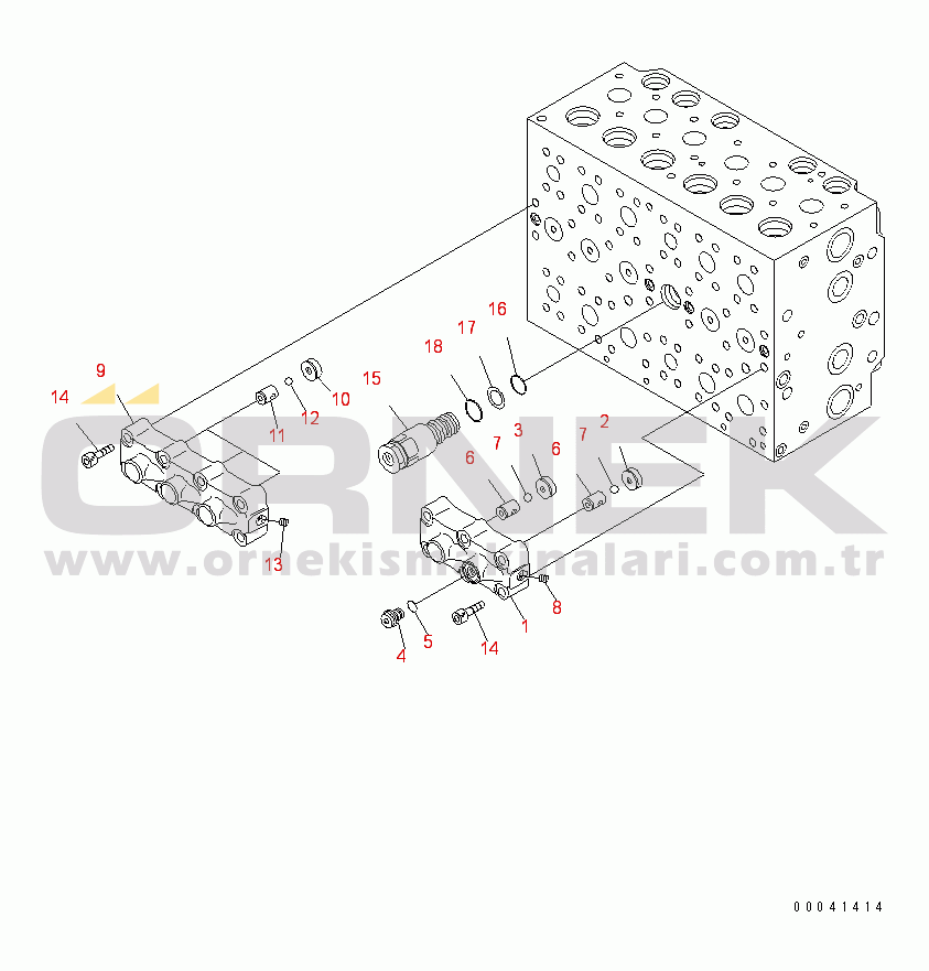 Komatsu PC210NLC-8K S/N K50001-UP MAIN VALVE (1-ACTUATOR) (10/19)