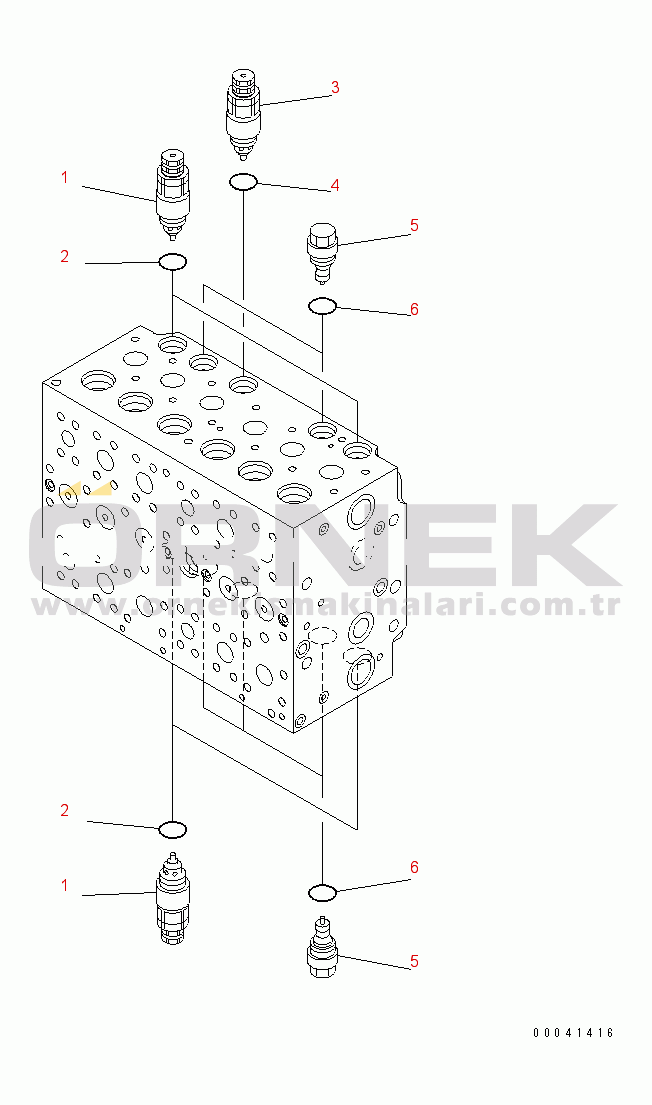 Komatsu PC210NLC-8K S/N K50001-UP MAIN VALVE (1-ACTUATOR) (12/19)
