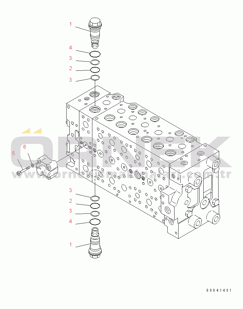 Komatsu PC210NLC-8K S/N K50001-UP MAIN VALVE (1-ACTUATOR) (17/19)