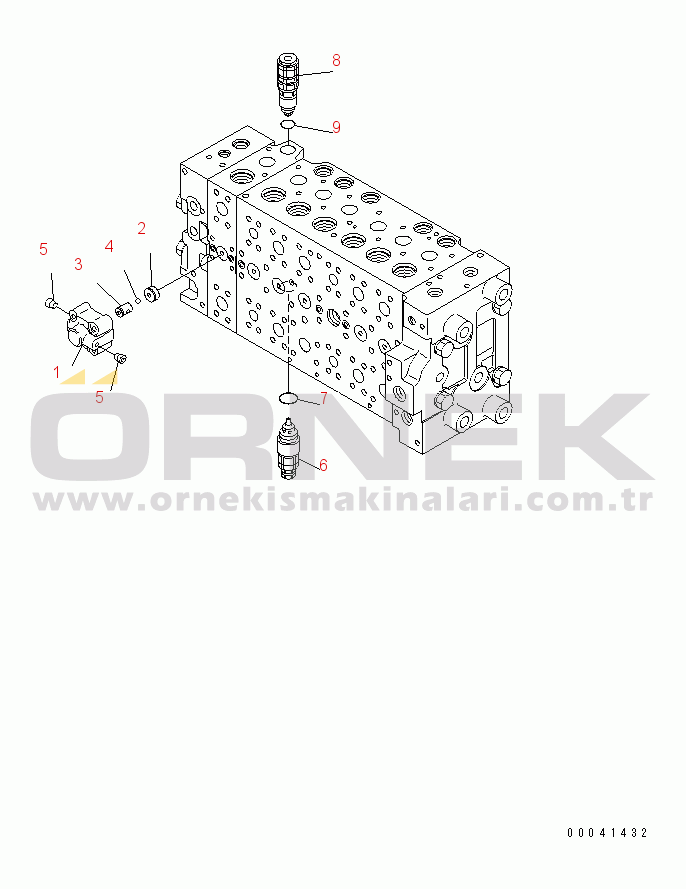 Komatsu PC210NLC-8K S/N K50001-UP MAIN VALVE (1-ACTUATOR) (18/19)