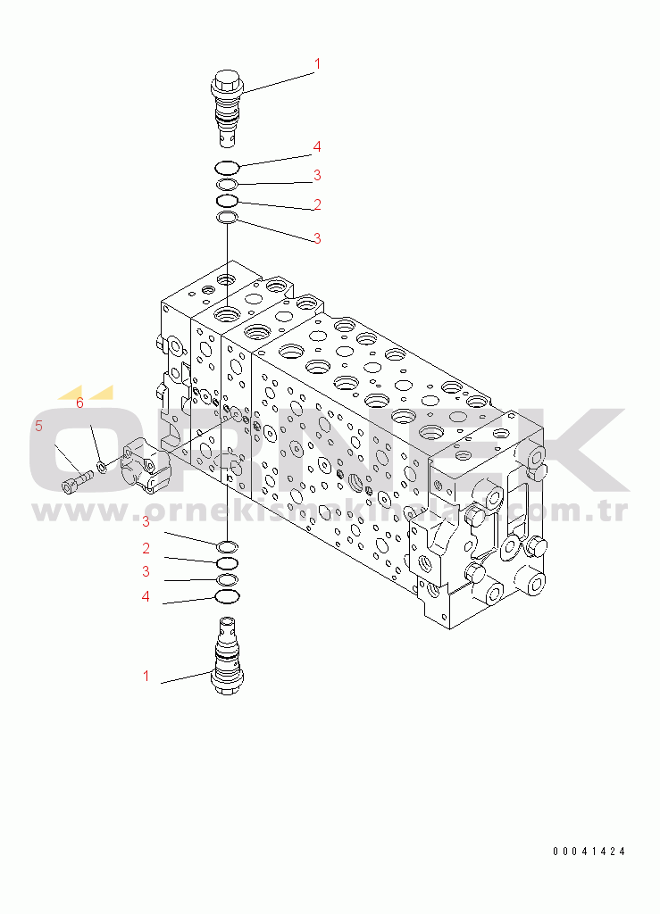 Komatsu PC210NLC-8K S/N K50001-UP MAIN VALVE (2-ACTUATOR) (20/21)