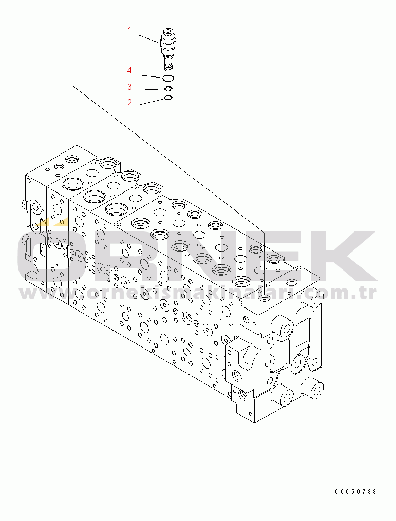 Komatsu PC210NLC-8K S/N K50001-UP MAIN VALVE (3-ACTUATOR) (9/23) (FOR 2-PIECE BOOM)