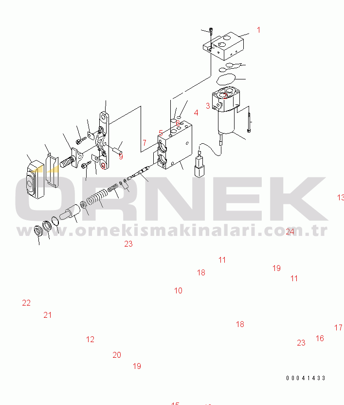 Komatsu PC210NLC-8K S/N K50001-UP PPC VALVE (FOR TRAVEL) (1/2)