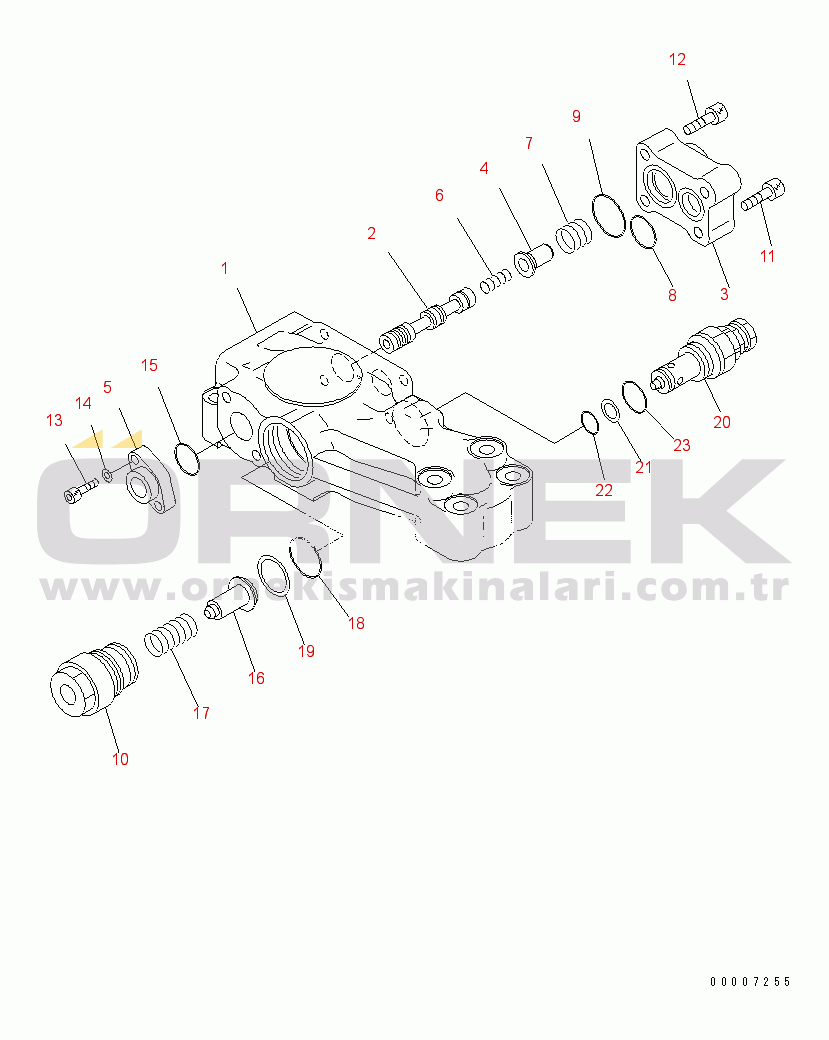 Komatsu PC210NLC-8K S/N K50001-UP BURST VALVE (FOR ARM CYLINDER 1.8M, 2.4M)