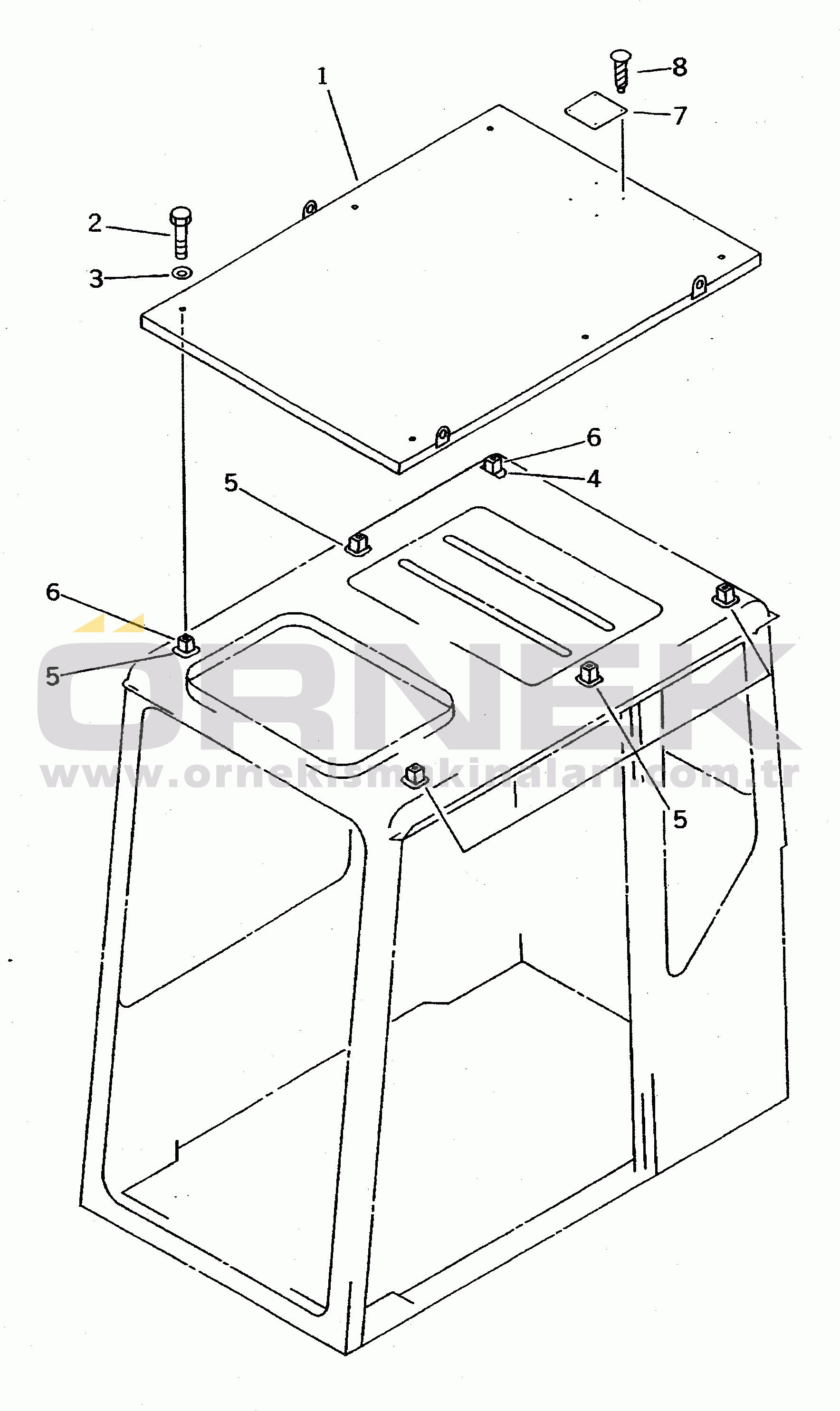 Komatsu PC220-5C S/N 35001-UP (Custom Stan.) HEAD GUARD