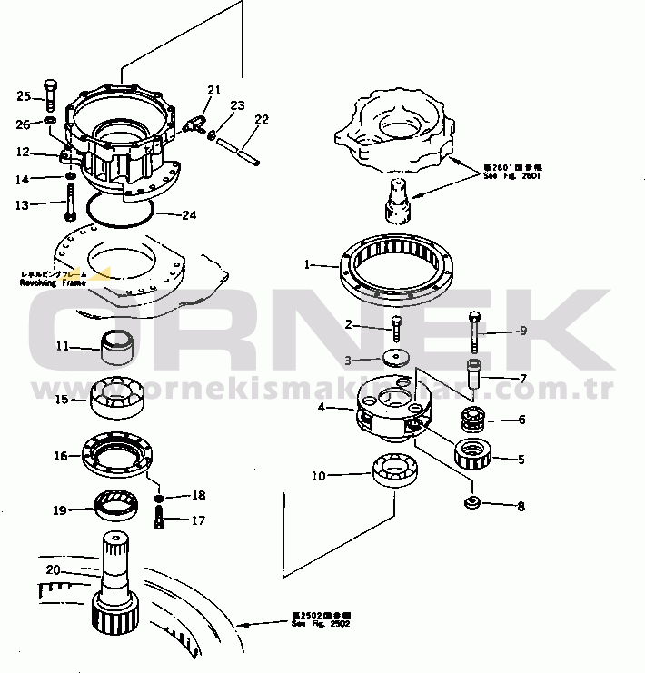 Komatsu PC220-5C S/N 35001-UP SWING MACHINERY (2/2)(#35001-36613)