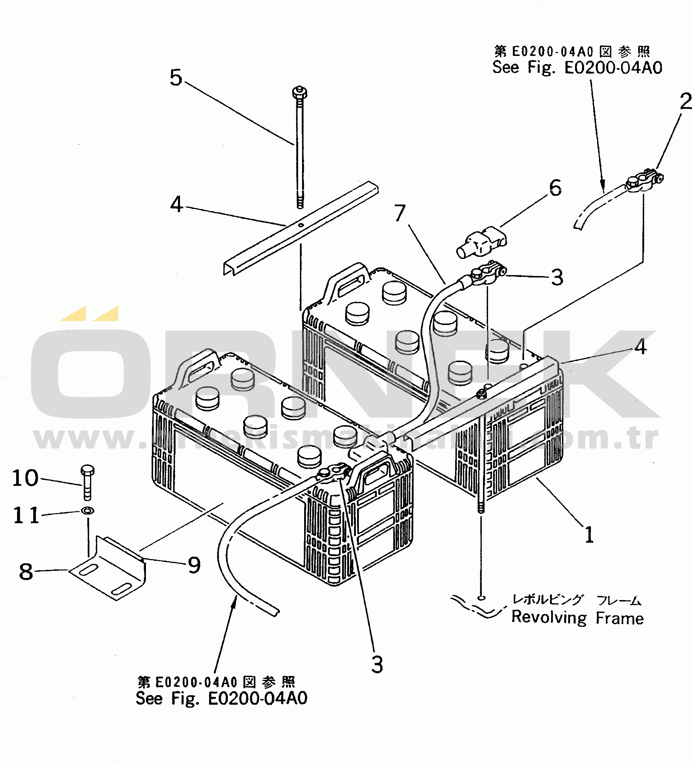 Komatsu PC220-6 S/N 50001-UP BATTERY (LARGE CAPACITY) (WET) (NX300)(#50700-)