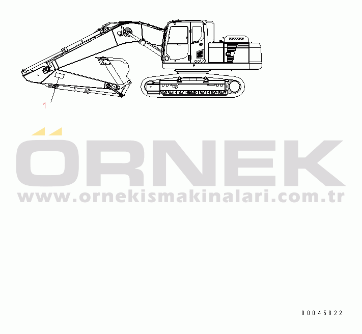 Komatsu PC220-7 S/N 60001-UP (Yurtdışı Versiyonu) CAUTION PLATE (ARM)