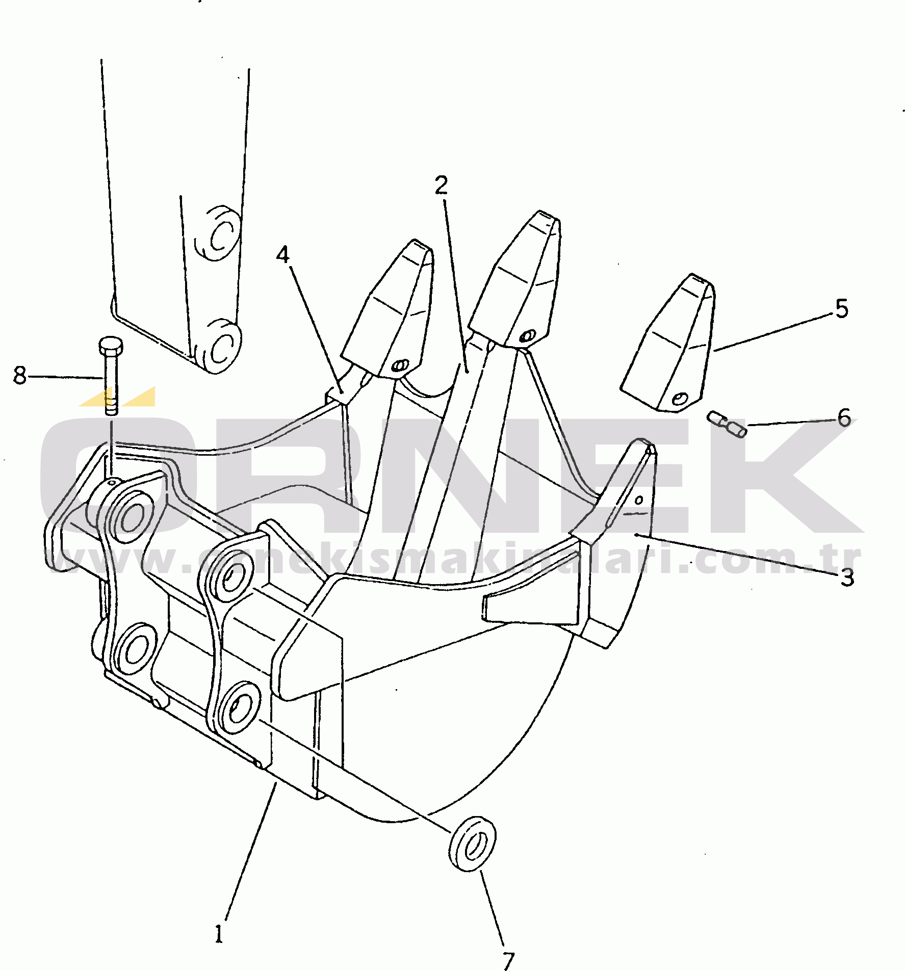 Komatsu PC220LC-5C S/N 35001-UP (Custom Stan.) RIPPER BUCKET¤ 0.56M3¤ 950MM