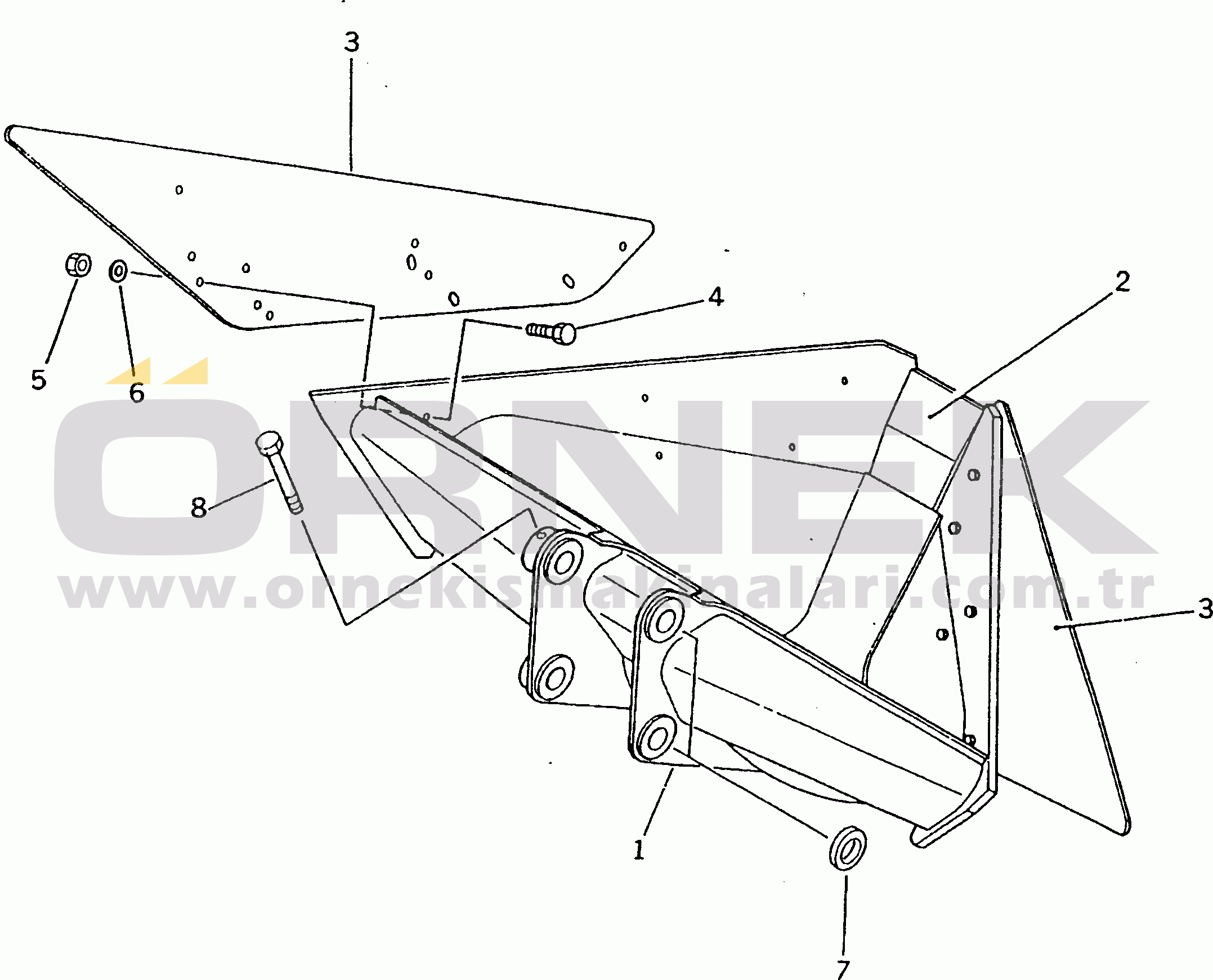 Komatsu PC220LC-5C S/N 35001-UP (Custom Stan.) TRAPEZOIDAL BUCKET