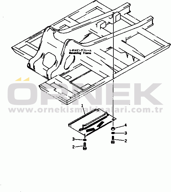 Komatsu PC220LC-5C S/N 35001-UP UNDER COVER (FOR FRAME R.H.)