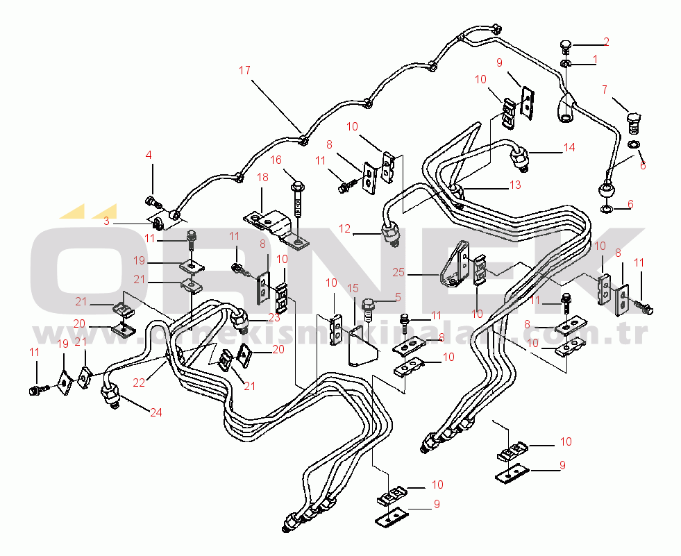 Komatsu PC220LL-6 S/N A85001-UP FIG. A4103-A2A2 FUEL PLUMBING
