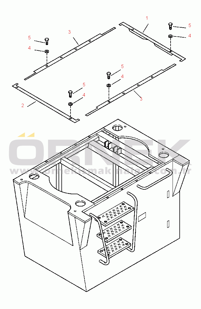 Komatsu PC220LL-7L S/N A86001-UP FIG. M1810-03A0 CAB - RISER SKIRT GUARD