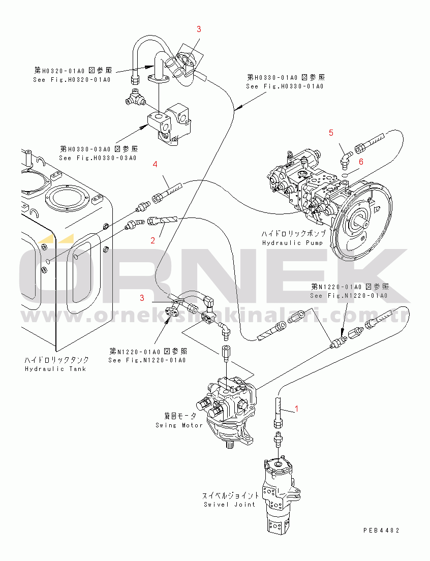 Komatsu PC228UU-1-TN S/N 10001-UP DRAIN LINE(#10001-10021)