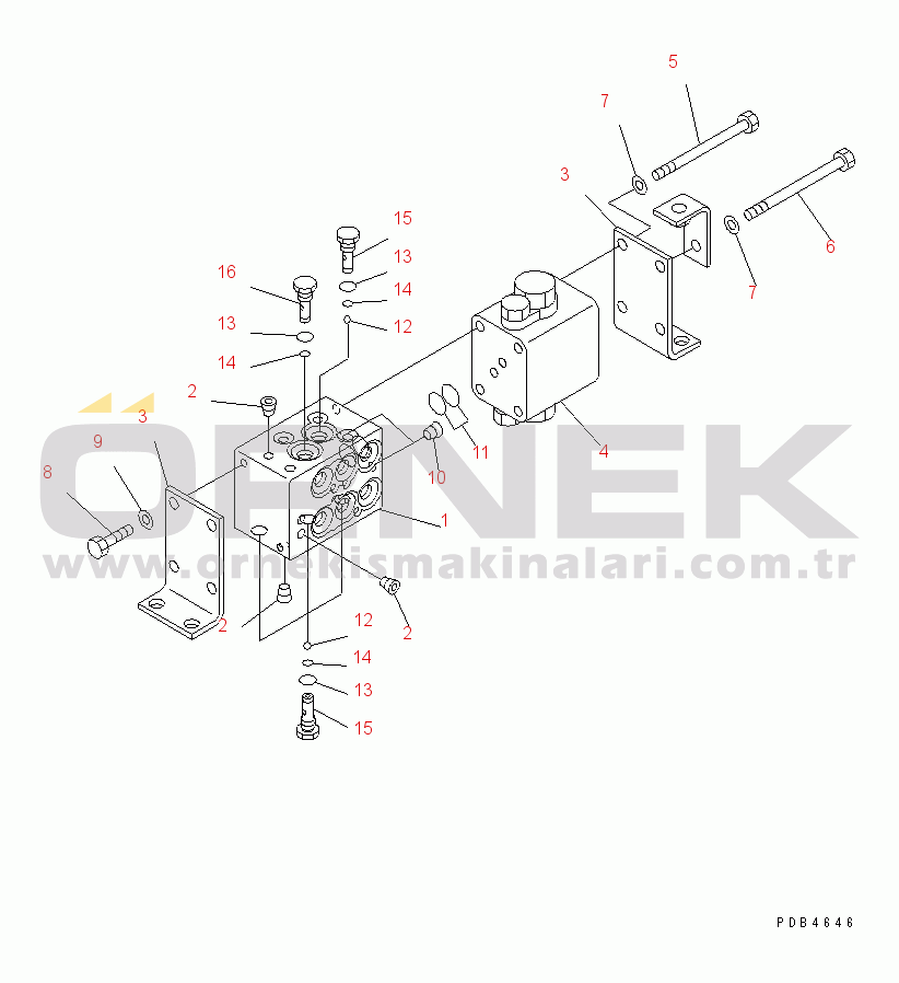 Komatsu PC228UU-1-TN S/N 10001-UP SHUTTLE VALVE (VALVE)(#10001-10021)