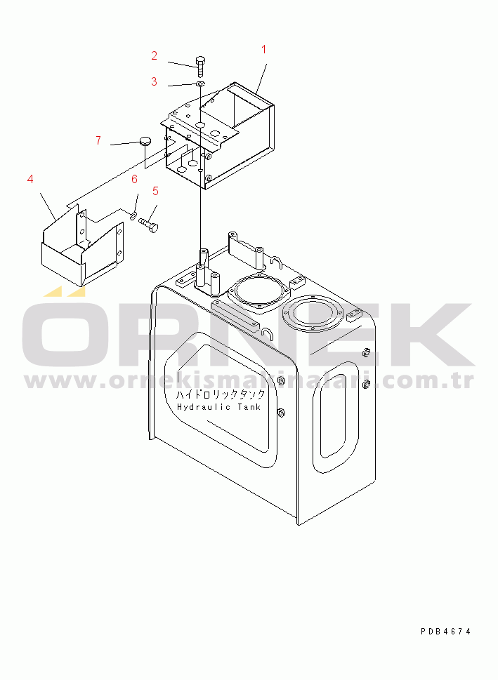 Komatsu PC228UU-1-TN S/N 10001-UP FRONT COVER (TOOL BOX)(#10001-10021)