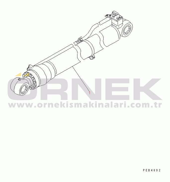 Komatsu PC228US-1T S/N 11001-UP (For Formosa) ARM CYLINDER (YELLOW COLOR)