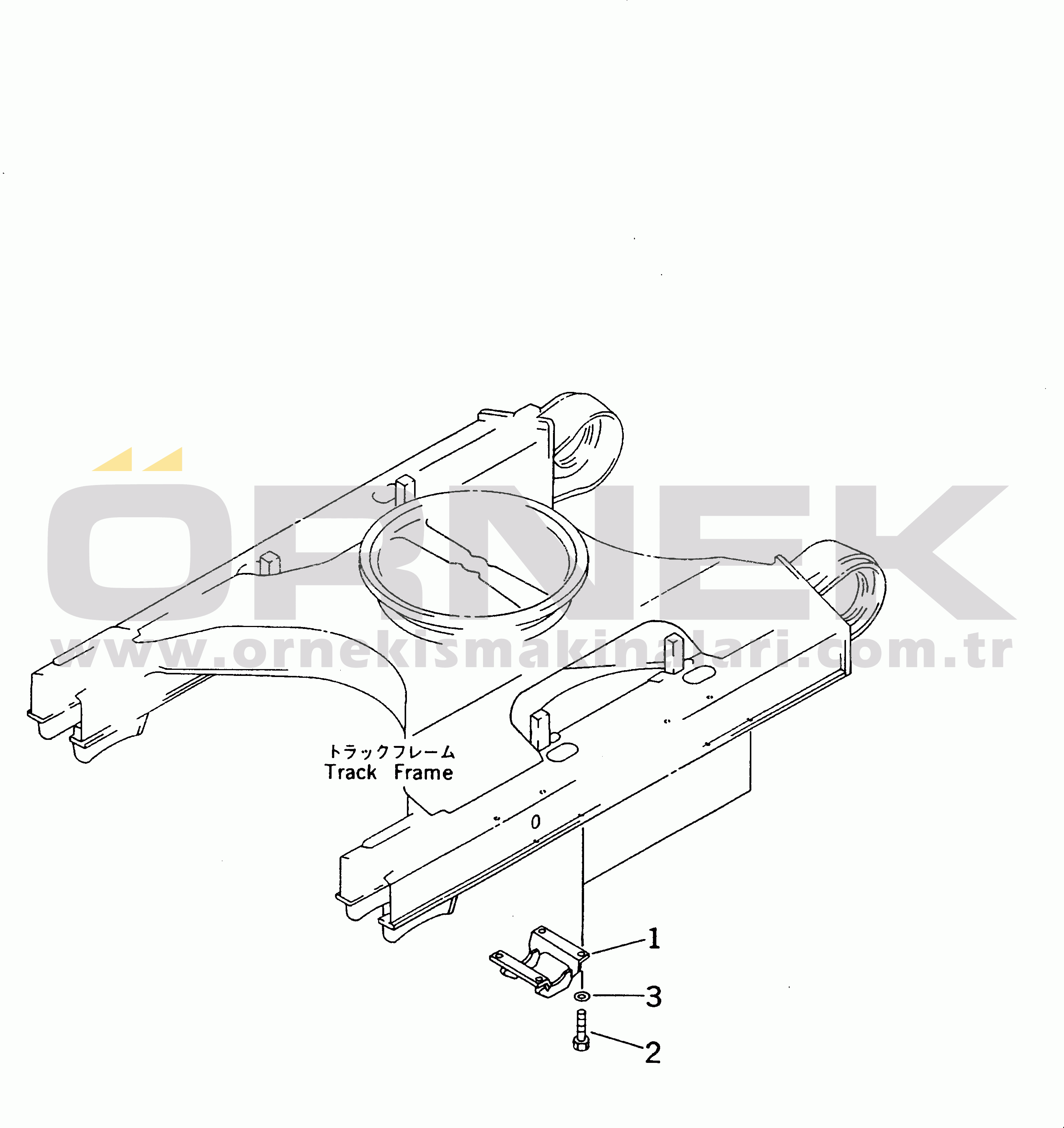 Komatsu PC228USLC-2 S/N 15001-UP TRACK FULL ROLLER GUARD(#15001-15308)