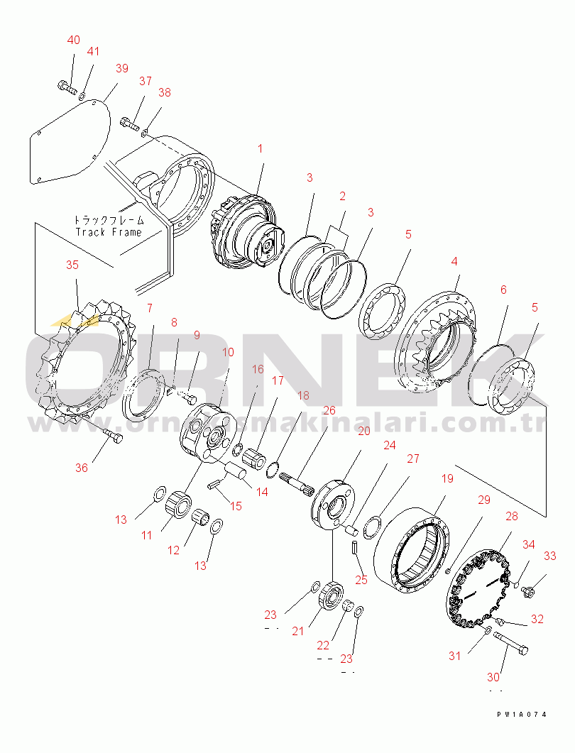 Komatsu PC228US-3 S/N 30001-UP (Overseas Version) FINAL DRIVE